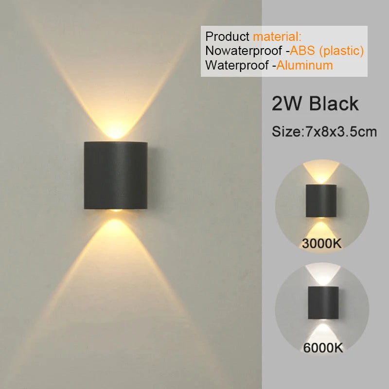 Modern LED Wall Sconce – Up & Down Light for Living Room, Bedroom & Bathroom