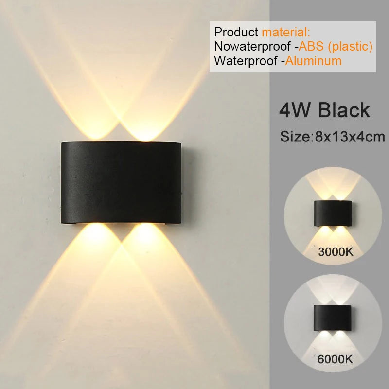 Modern LED Wall Sconce – Up & Down Light for Living Room, Bedroom & Bathroom