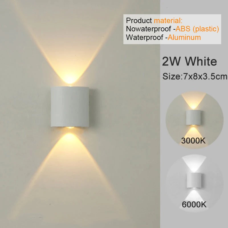 Modern LED Wall Sconce – Up & Down Light for Living Room, Bedroom & Bathroom