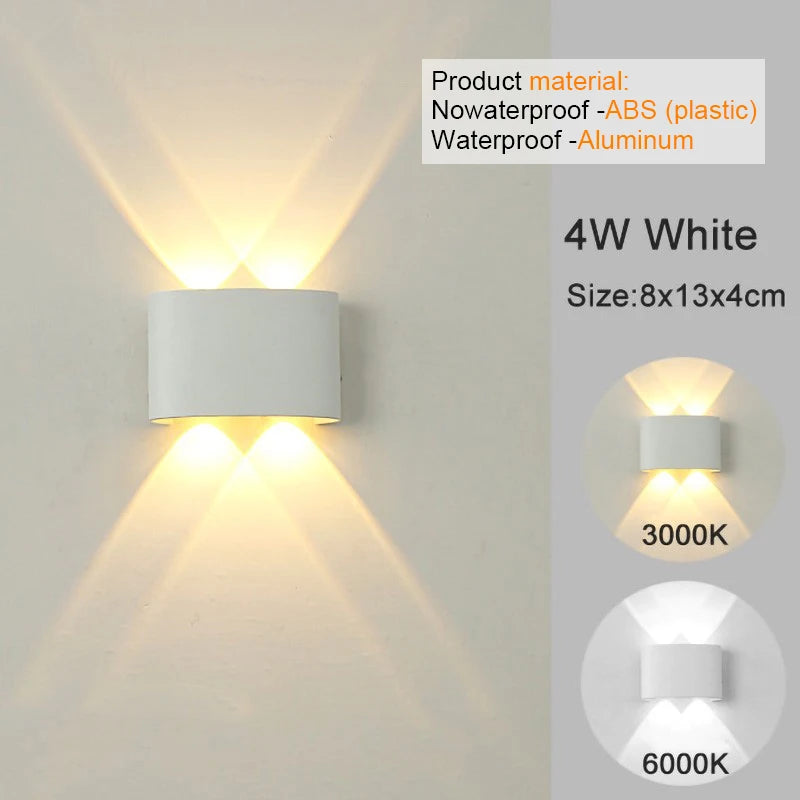 Modern LED Wall Sconce – Up & Down Light for Living Room, Bedroom & Bathroom