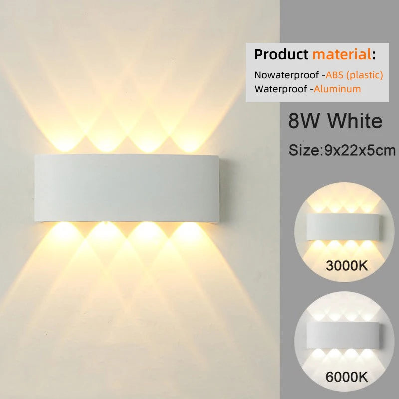 Modern LED Wall Sconce – Up & Down Light for Living Room, Bedroom & Bathroom