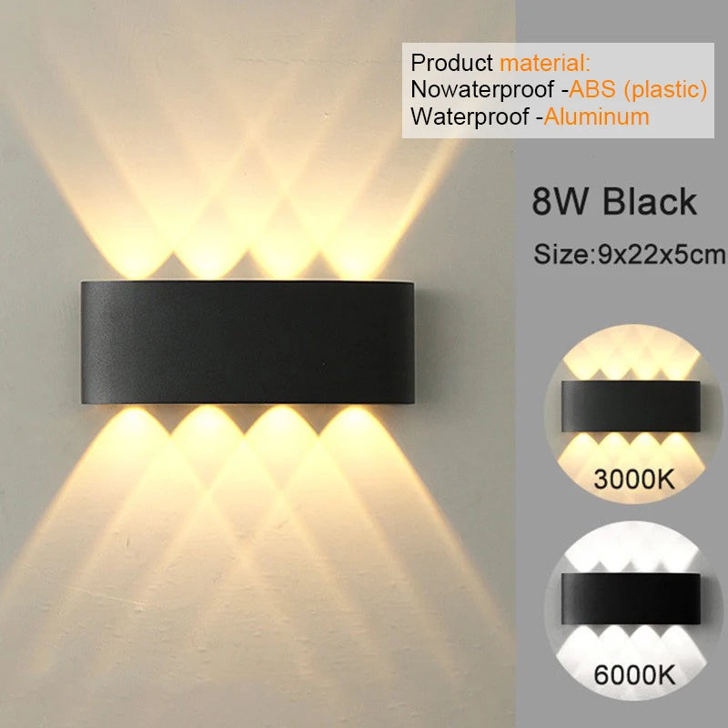 Modern LED Wall Sconce – Up & Down Light for Living Room, Bedroom & Bathroom
