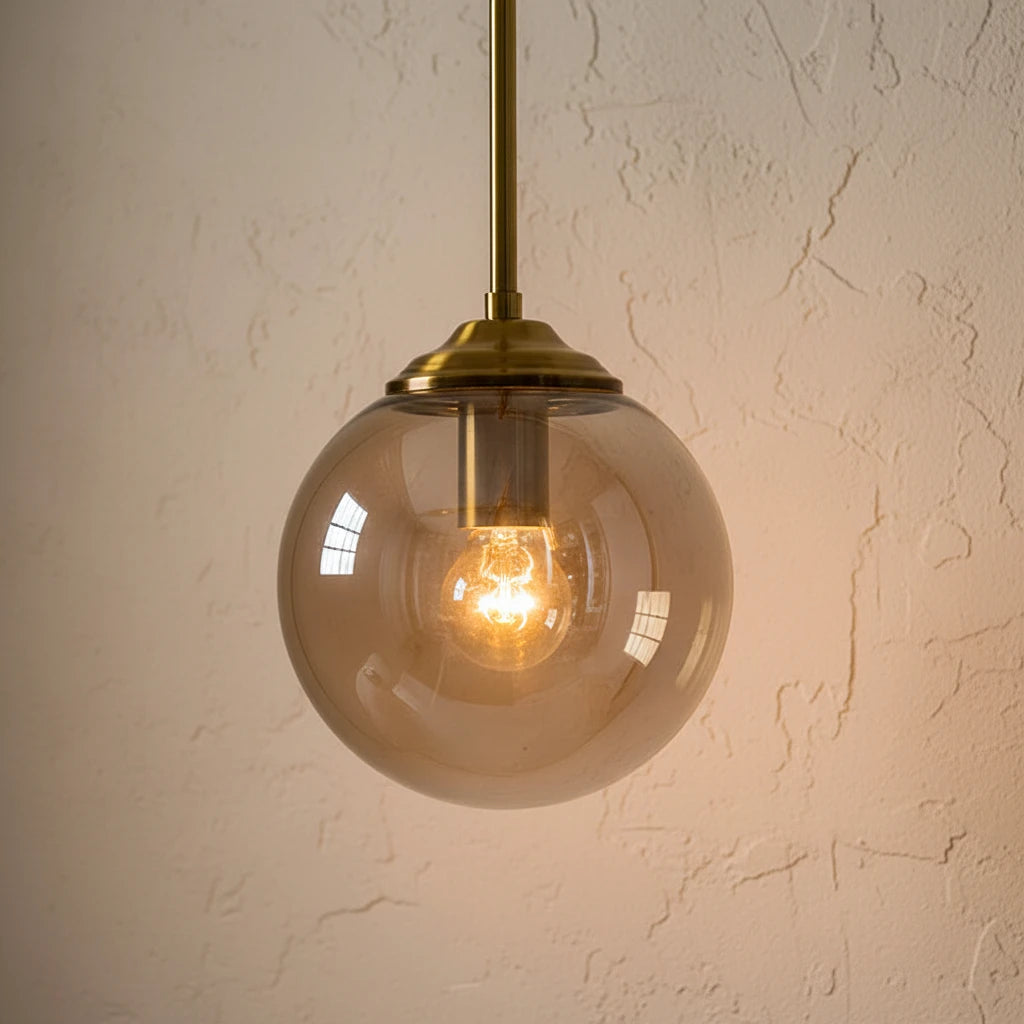 Nordic Glass Pendant Light – Minimalist LED Chandelier for Living & Dining Spaces