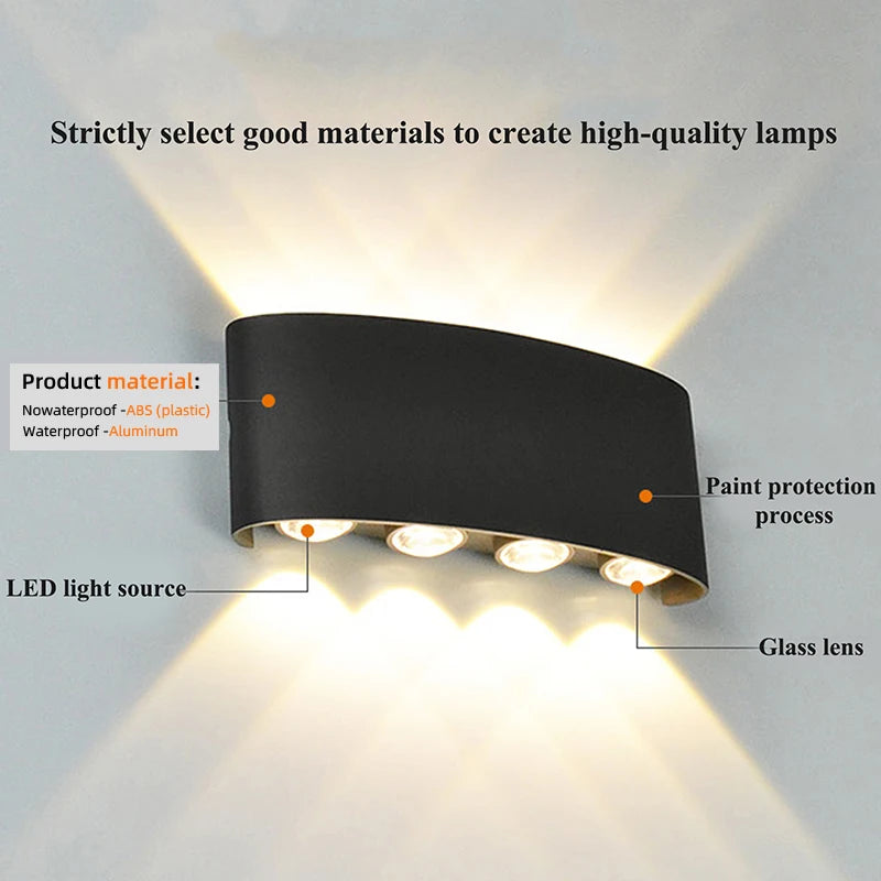 Modern LED Wall Sconce – Up & Down Light for Living Room, Bedroom & Bathroom