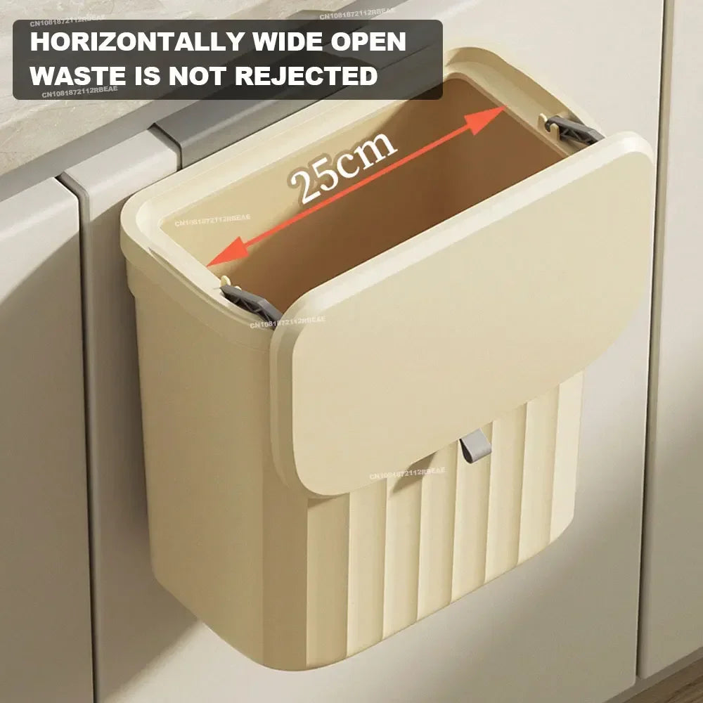 Space-Saving Kitchen Trash Bin (Wall-Mounted)