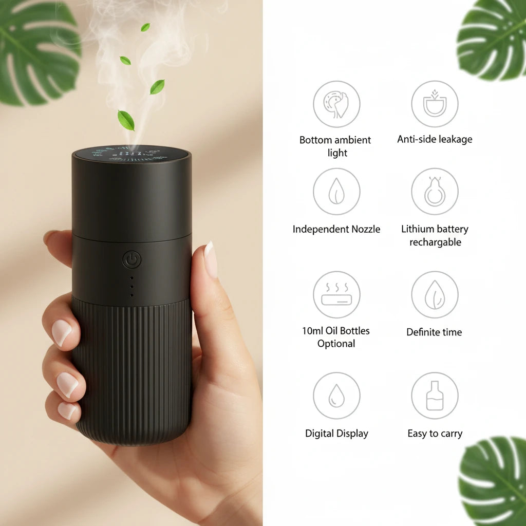 Portable Smart Aroma Diffuser — Rechargeable & Waterless