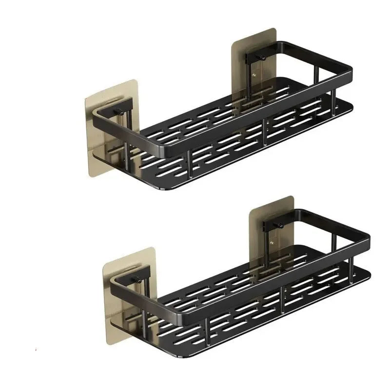 No-Drill Corner Shelf for Small Bathrooms