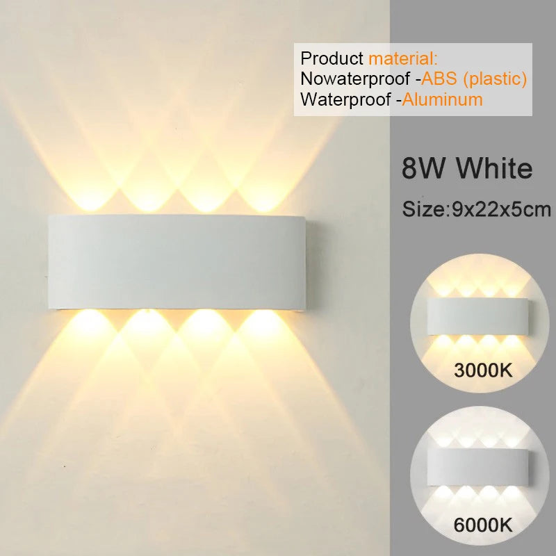 Modern LED Wall Sconce – Up & Down Light for Living Room, Bedroom & Bathroom