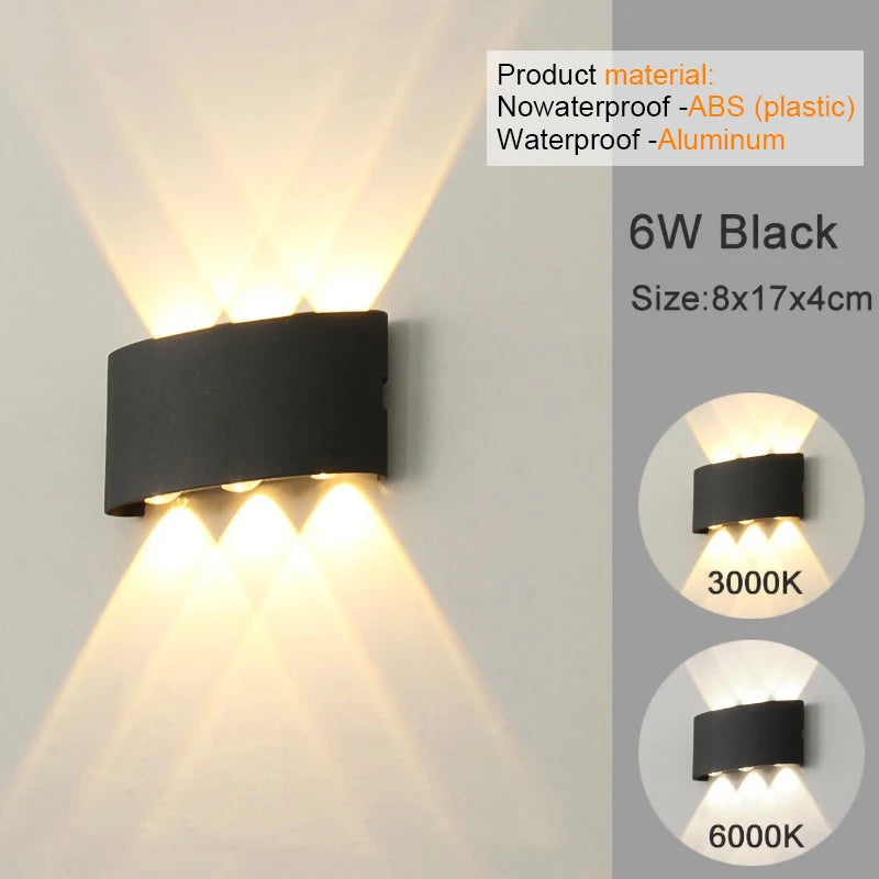 Modern LED Wall Sconce – Up & Down Light for Living Room, Bedroom & Bathroom