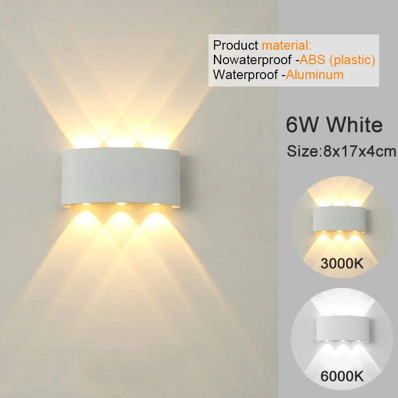 Modern LED Wall Sconce – Up & Down Light for Living Room, Bedroom & Bathroom